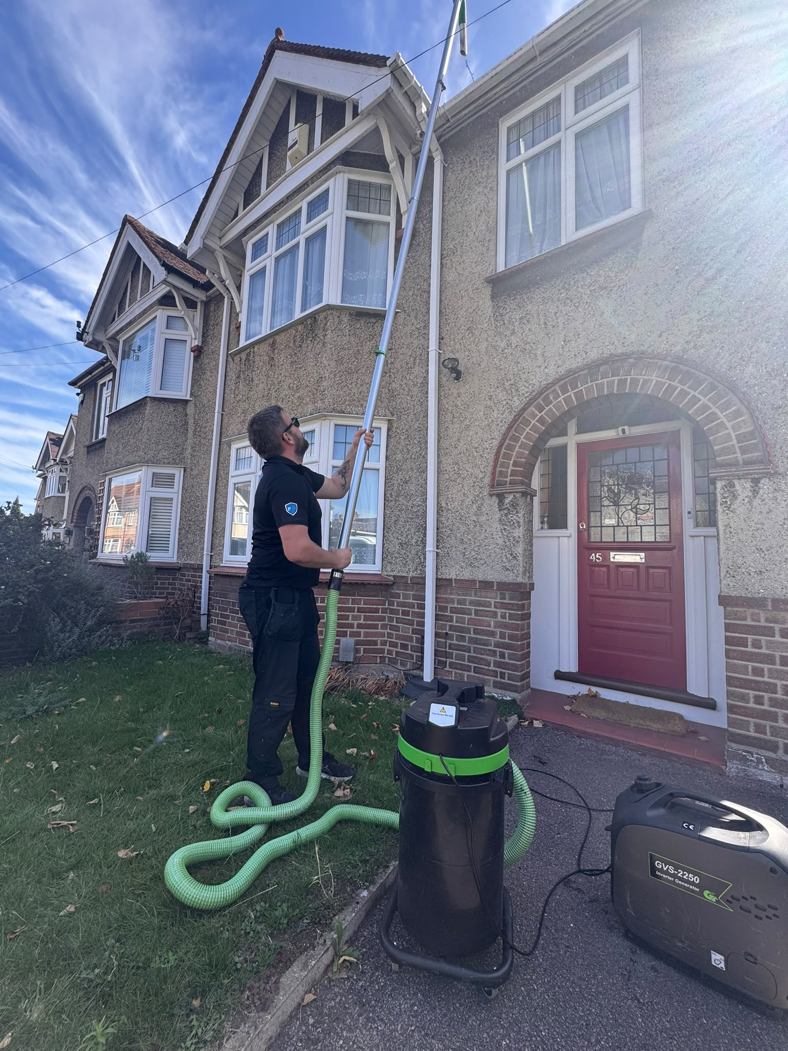 Residential gutter clearance by MSH Exterior Services